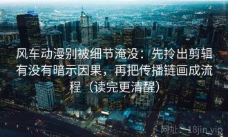 风车动漫别被细节淹没：先拎出剪辑有没有暗示因果，再把传播链画成流程（读完更清醒）